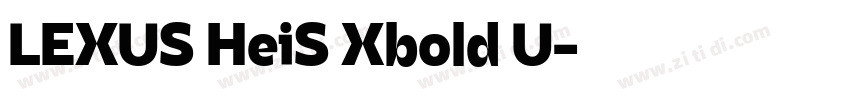 LEXUS HeiS Xbold U字体转换
